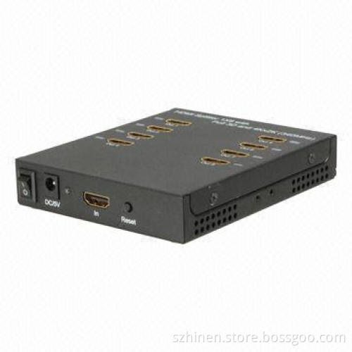 Mini HDMI 1x8 Splitter with Full 3D and 4Kx2K (340MHz)